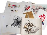 de nombreuses cartes aux motifs variés sur un fond blanc