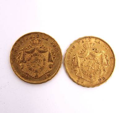 two gold sovereigns, one of which is a sovereign and the other of which is a sovereign