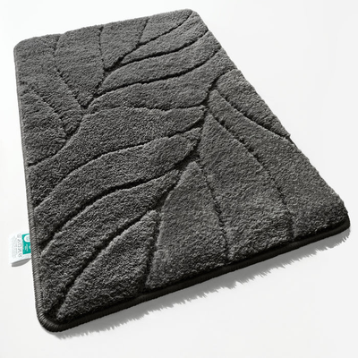 FLOORDIREKT - Tapis de bain Maris - 80x150cm - Shaggy noir a…