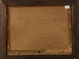 an old picture of a wooden frame with a drawing on it