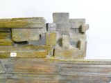 a sculpture of a train that is sitting on a table