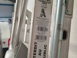 a close up of a parking meter with a barcode on it