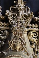 Cartel d'applique en bronze ciselé doré de style neo gothiqu… (photo 4)