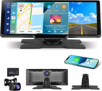 une image représentant un rétroviseur de voiture équipé d'une caméra et d'autres gadgets
