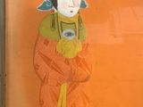 painting of a woman holding a camera in her hands