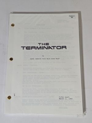 a white paper with the terminator written on it
