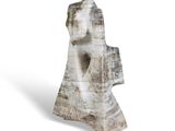 marble sculpture of a man holding a book on a white background