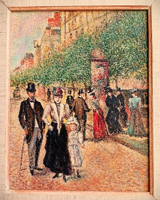 Ecole du début du XXème siècle Promenade sur les Boulevards
