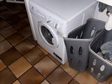 a washer and a dryer in a small kitchen