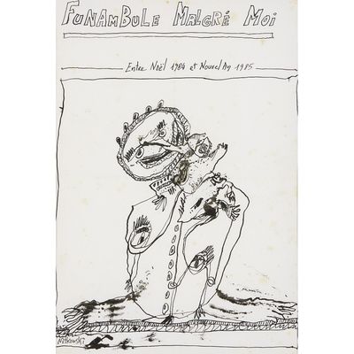 an image of a drawing of a man sitting on the ground with a knife in his hand