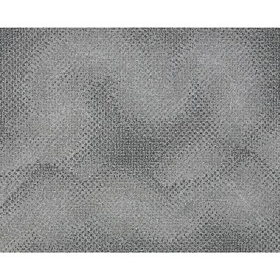 un tapis gris avec un motif sur le dessous