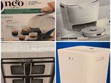 quatre photos différentes d'une cafetière et d'une boîte de café