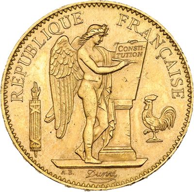 l'image d'une pièce d'or ornée d'un ange