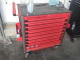 an image of a red tool cabinet in a garage