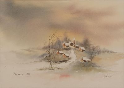L. CLOUET (XXe siècle) Paysage d'hiver
