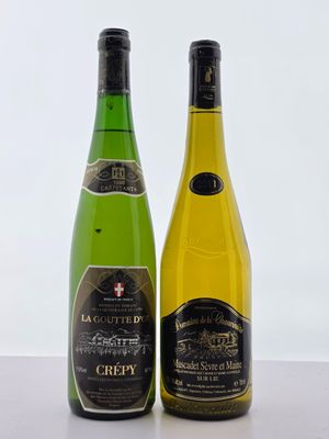 deux bouteilles de vin posées l'une à côté de l'autre sur une table