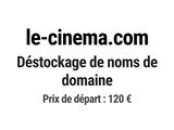 Le cinéma : déstockage de noms de domaine