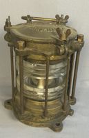 Fanal de Bateau monté en lampe - Laiton et cuivre - Lentille… (photo 2)