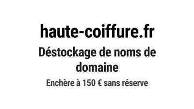 Nom de domaine haute-coiffure.fr.