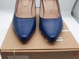 Chaussures en cuir bleu, neuves dans leur boîte, pointure 8,5