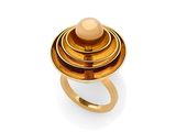 an image of a gold ring with a sphere on top of it