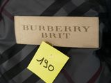 a close up of a label on a jacket that says burberry britt