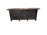 an image of a wooden table with a shelf on top of it