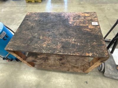 1 chariot bois 3 plateaux mobile