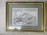 a picture of a bird that is sitting in a frame
