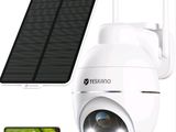 a solar powered security camera attached to a cell phone