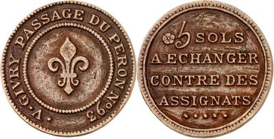 gros plan d'une pièce de monnaie sur fond blanc