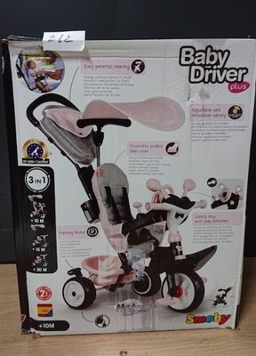 Tricycle évolutif Smoby Baby Driver Plus - Rose - évolutif d…