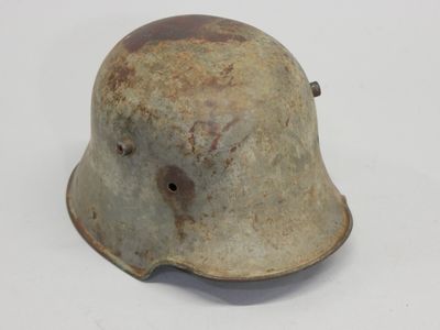 Coque de Stahlhelm modèle 16. Peinture feldgrau d’origine us… - Photo 1