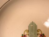 a plate with a design on it on a table
