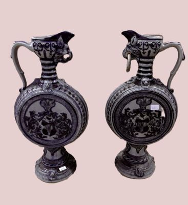 2 Grande Aiguières en Grés H 49cm