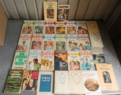 un grand nombre de livres posés sur le sol
