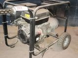 an image of a small water pump in a garage