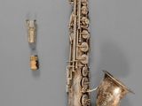 a saxophone that is sitting on a table
