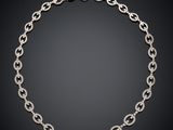 un collier à maillons en or blanc et diamants