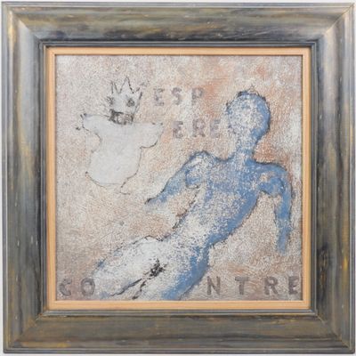 École du XXe. Espere contre. Huile sur panneau.