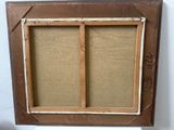 an old picture frame with a picture of a window in it