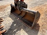 a bulldozer that is sitting in the dirt