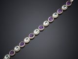 an amethorate and diamond bracelet