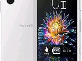 a white sony phone with a 5g sim card attached to it