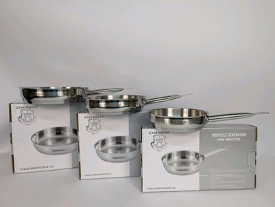 Lot de 3 poêles nouvelle génération de la marque GAM'HOTEL en acier in - Photo 1