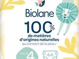Couches Bioline pour bébés, taille 4 - 8 kg, paquet de 100