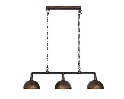 Suspension industriel 3 lampes en métal noir - AMP , Dimensi…