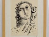 an image of a drawing of a woman holding a branch
