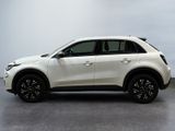 the white suv is parked in a large room with a gray floor