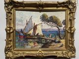 a picture of a painting on the wall of a room